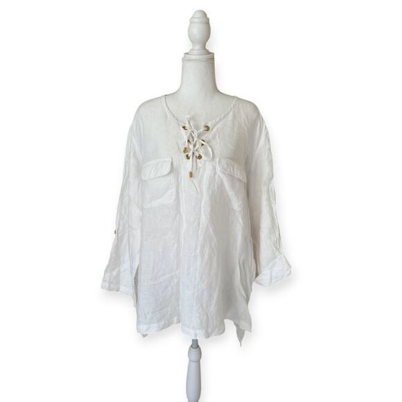 Ellen Tracy Company  100% Linen Tunic - Size XXL - Picture 1 of 6